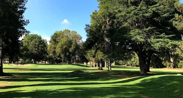 Tree-lined fairway at Pruneridge Golf Club, a 9-hole executive course in Santa Clara, CA. Photo credit: Pruneridge Golf Club (official website, pruneridgegolfclub.com).