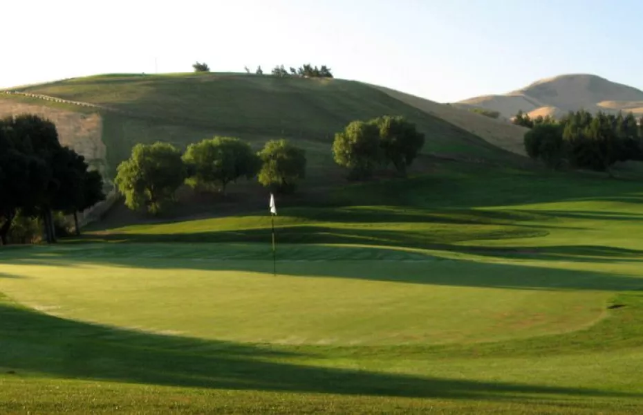 A view of a green at Delta View Golf Course in Pittsburg, California. Photo credit: Courtesy of GolfPass (golfpass.com).