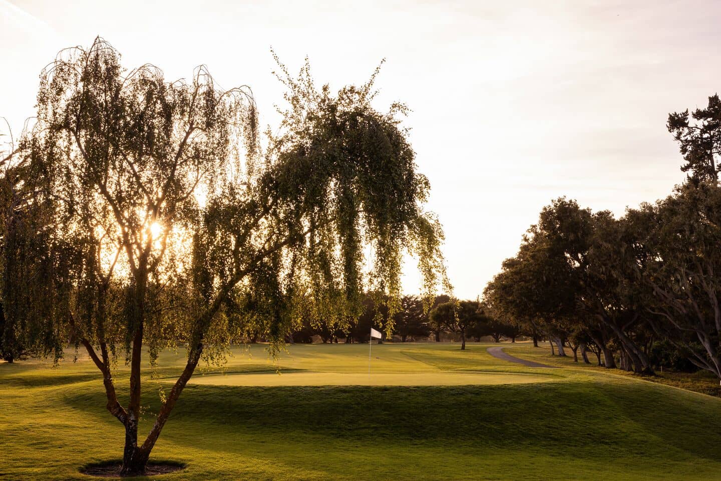 View of the 2nd green at Del Monte Golf Course, Monterey, CA. Photo courtesy of Del Monte Golf Course (Pebble Beach Resorts), via GolfPass.