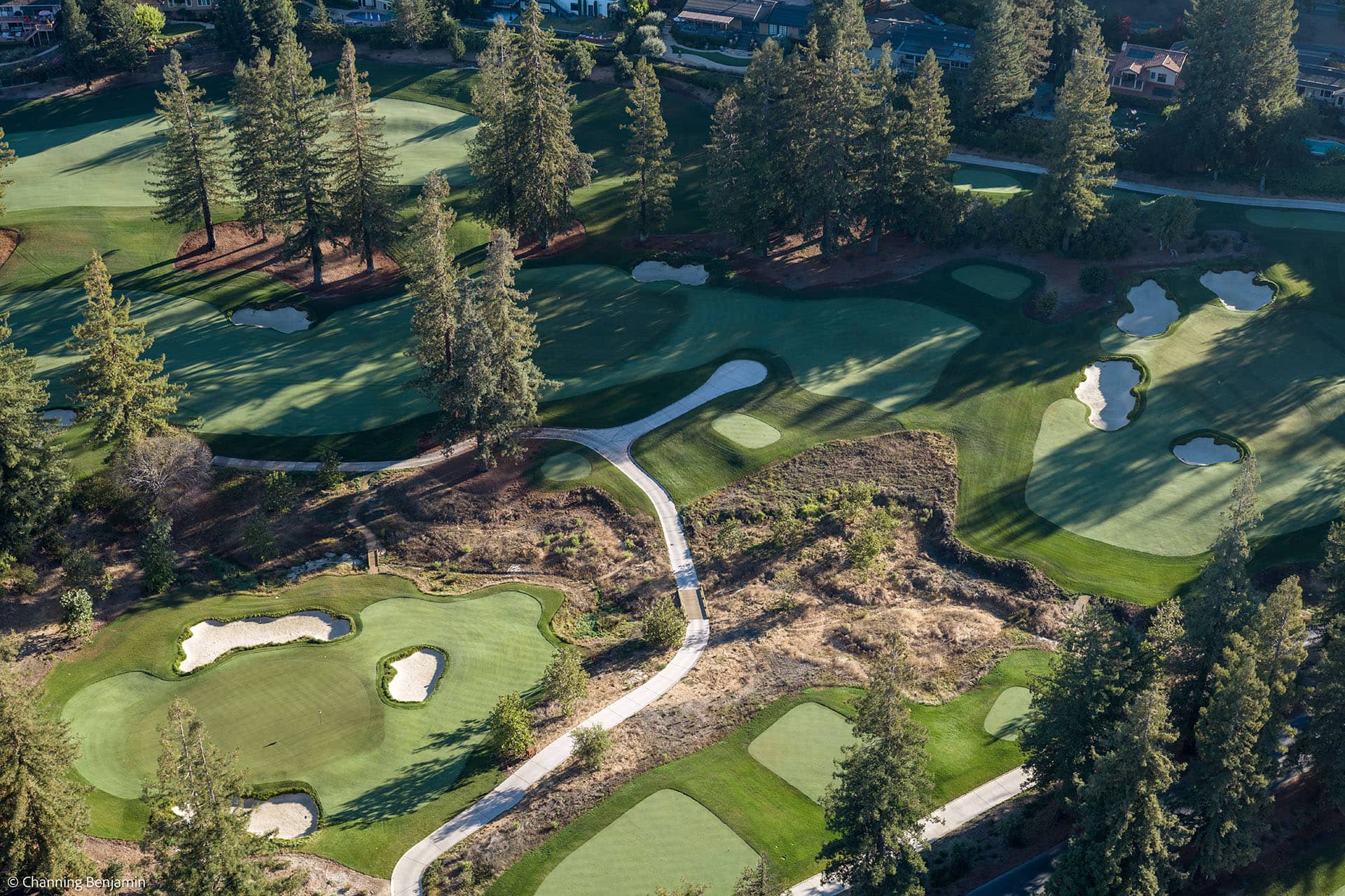 Sharon Heights Golf & Country Club, Menlo Park, CA - course photography following the 2024 Todd Eckenrode / Origins Golf Design renovation