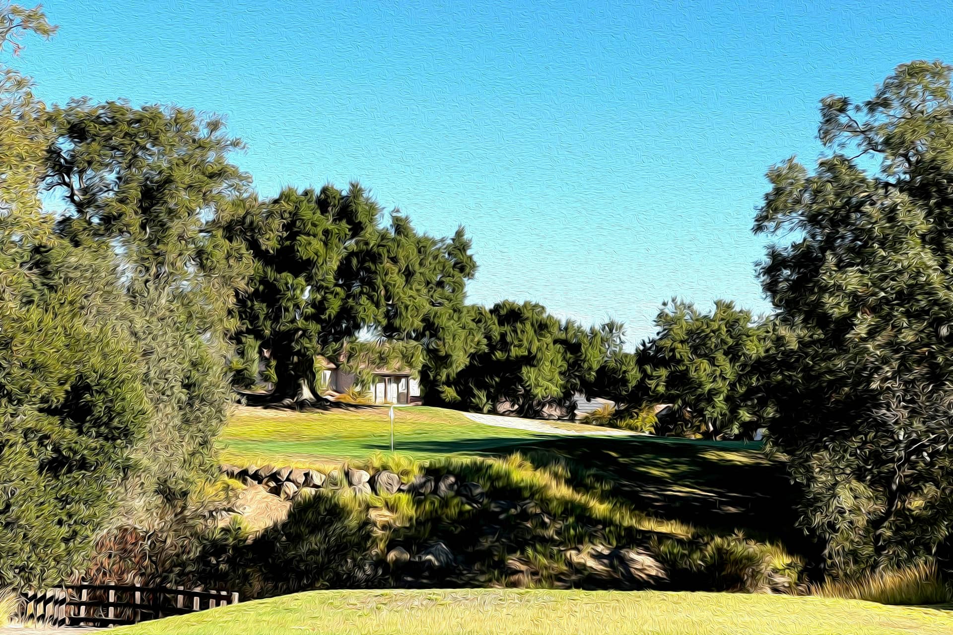 Hole 16 at Eagle Ridge Golf Club, Gilroy, California. Photo courtesy of Eagle Ridge Golf Club official site.